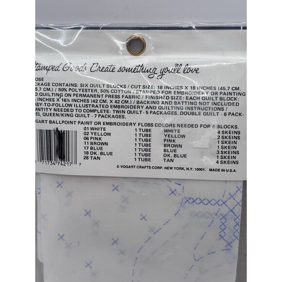 VOGART CRAFTS ~ GOOSE ~ QUILT BLOCKS FOR EMBROIDERY OR BALLPOINT PAINTING #8742Q - Picture 6 of 6